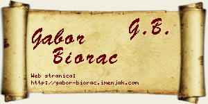 Gabor Biorac vizit kartica